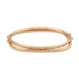 Urbane Yellow Gold Ribbed Bangle,,hi-res 