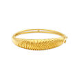 Sophisticated Yellow Gold Ribbed Bangle,,hi-res 