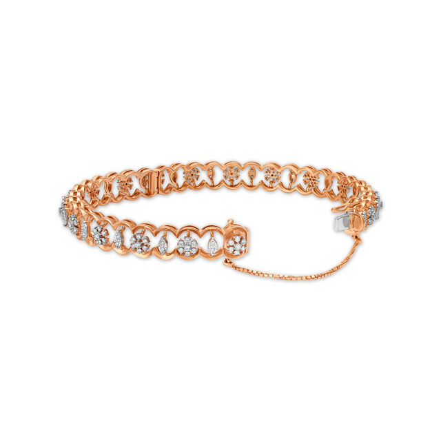 Charming Diamond and Gold Bangle,,hi-res 2