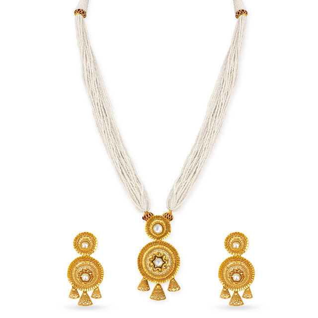 Glorious Gold Pendant and Earrings Set,,hi-res 