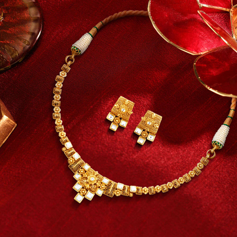 Pc jewellers gold necklace set designs with price clearance