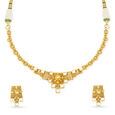 Queenly Traditional Geometric Gold Necklace Set 2