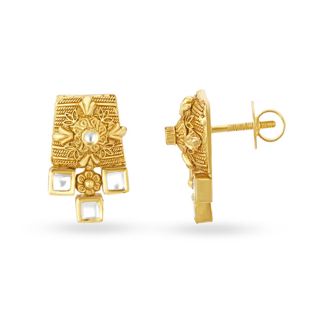 Queenly Traditional Geometric Gold Necklace Set 5