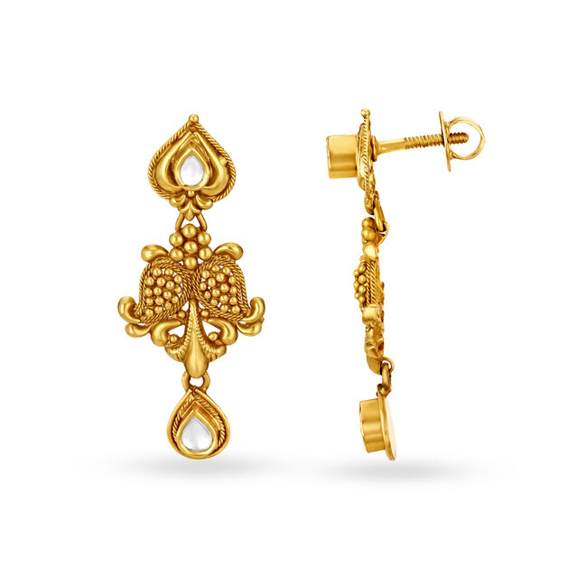 Teardrop Motif Drop Earrings,,hi-res 2