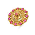 Magnificent Antique Floral Gold Ring 