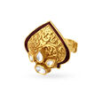 Splendid Nature Inspired Gold Burfi Ring,,hi-res 2