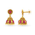 Scintillating Antique Gold Jhumkas,,hi-res 2