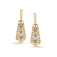 18 KT Yellow Gold Diamond Drop Earrings,,hi-res 