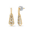 18 KT Yellow Gold Diamond Drop Earrings,,hi-res 2