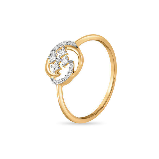 18 KT Yellow Gold Diamond Ring 