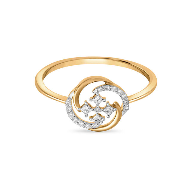 18 KT Yellow Gold Diamond Ring 2