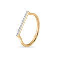18 KT Yellow Gold Minimal Diamond Ring 