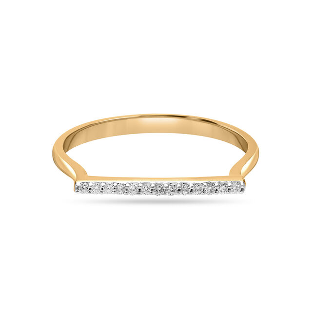18 KT Yellow Gold Minimal Diamond Ring 2