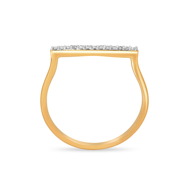 18 KT Yellow Gold Minimal Diamond Ring 4