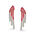 Artsy Diamond and Ruby Necklace Set in Yellow and White Gold 2