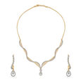 Exquisite Swirling Diamond Necklace and Earrings Set,,hi-res 