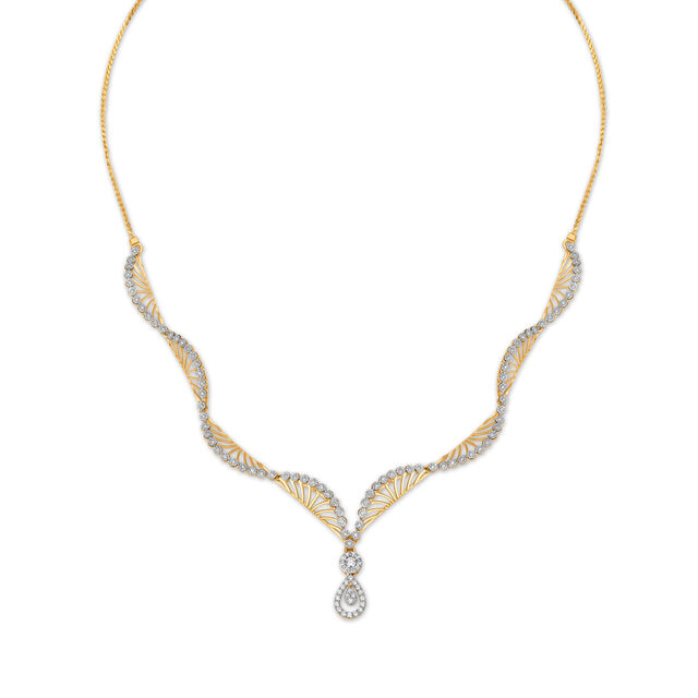 Exquisite Swirling Diamond Necklace and Earrings Set,,hi-res 2