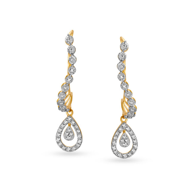 Exquisite Swirling Diamond Necklace and Earrings Set,,hi-res 3