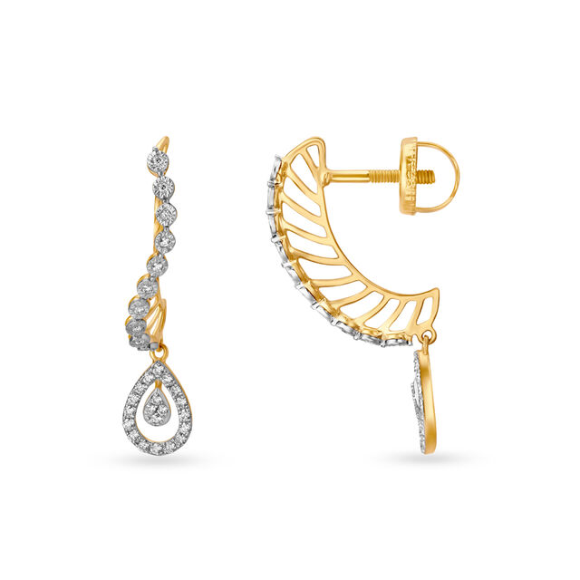 Exquisite Swirling Diamond Necklace and Earrings Set,,hi-res 4