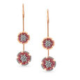Charming 18 Karat Rose Gold And Diamond Floral Drops,,hi-res 