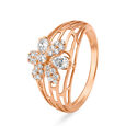 Eye-Pleasing 18 Karat Rose Gold And Diamond Floral Ring,,hi-res 