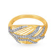 Striking 18 Karat Yellow Gold And Diamond Artistic Ring,,hi-res 2