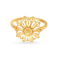 Stunning Floral Gold Finger Ring,,hi-res 2