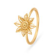 Subtle Floral Gold Ring,,hi-res 