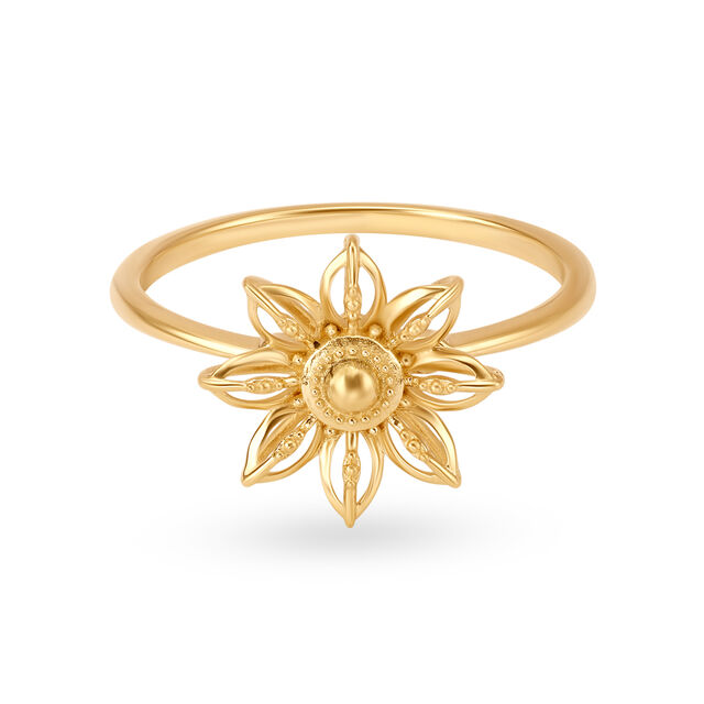 Subtle Floral Gold Ring,,hi-res 2