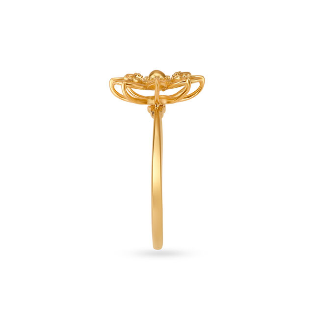 Subtle Floral Gold Ring,,hi-res 3