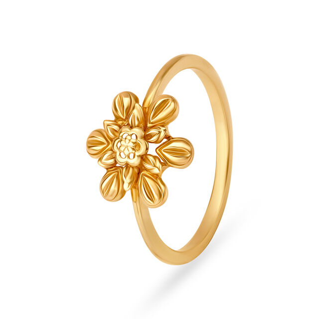 Enticing Floral Gold Ring,,hi-res 
