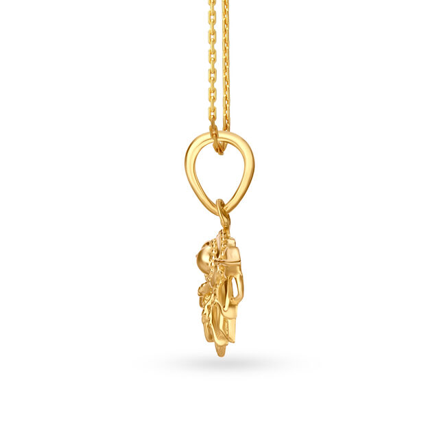 Dainty Floral Gold Pendant,,hi-res 2