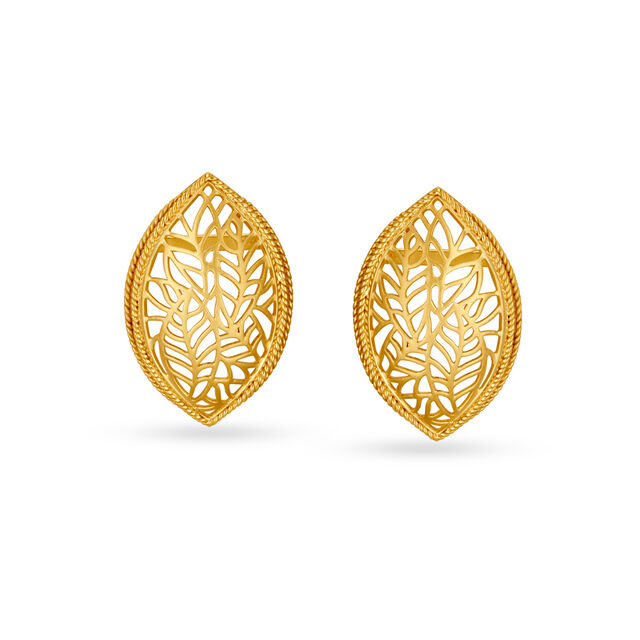 Classy Leaf Stud Earrings 