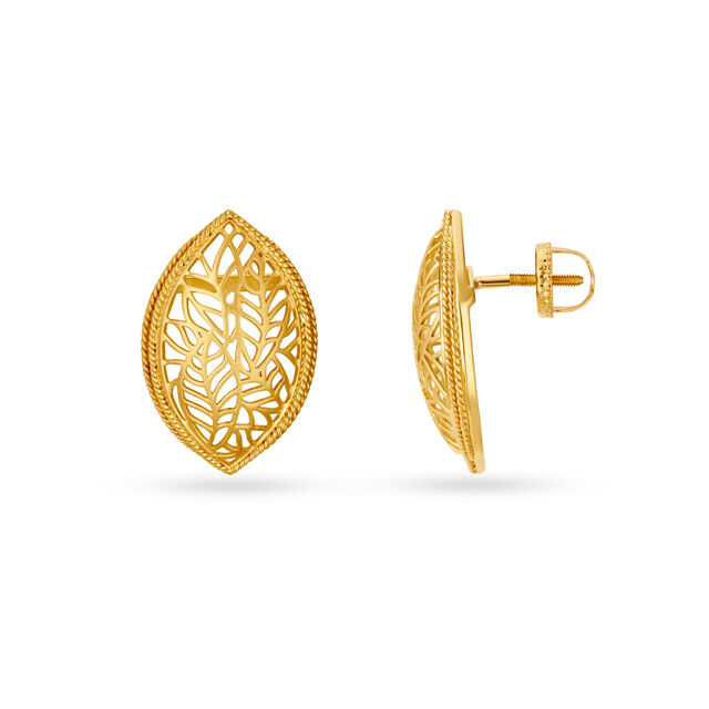 Classy Leaf Stud Earrings 2