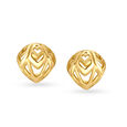 Stylish Gold Stud Earrings,,hi-res 3