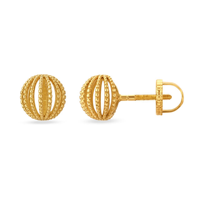 Unique Stunning Gold Stud Earrings,,hi-res 2