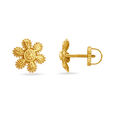 Magnificent Floral Gold Stud Earrings,,hi-res 2