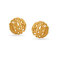 Glamorous Abstract Gold Stud Earrings,,hi-res 