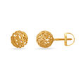 Glamorous Abstract Gold Stud Earrings,,hi-res 2