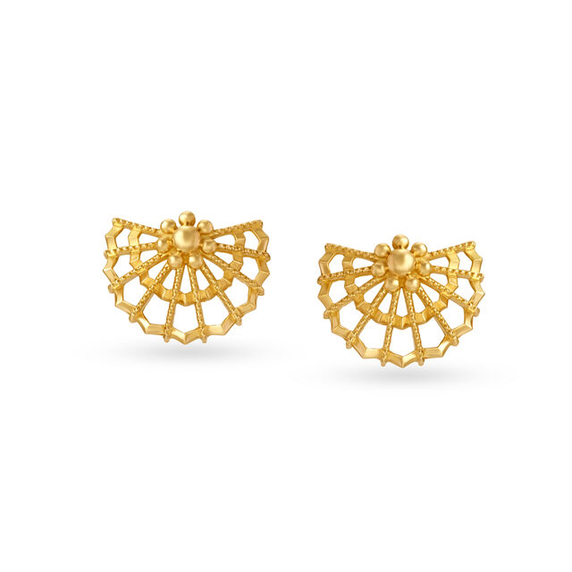 Eye Catching Gold Stud Earrings,,hi-res 