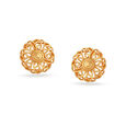 Classy Floral Gold Stud Earrings,,hi-res 2