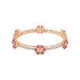 Regal Diamond and Ruby Bangle in a Combination of White and Rose Gold,,hi-res 