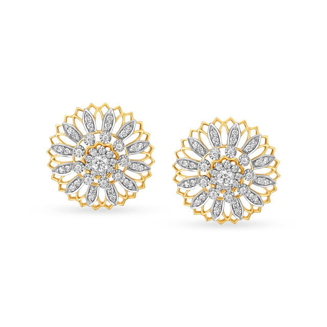 Tanishq Gold Pendant and Earrings Set 4