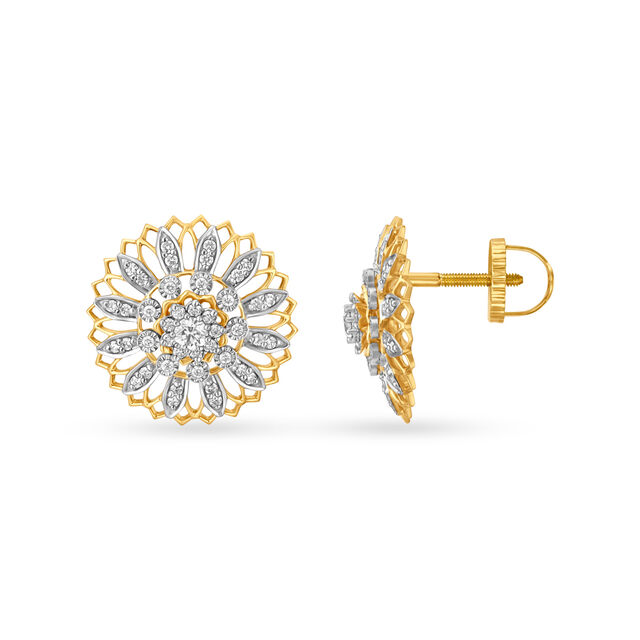 Tanishq Gold Pendant and Earrings Set 5