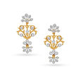 Grand Floral Yellow and White Gold Pendant and Earrings Set with Diamonds,,hi-res 4