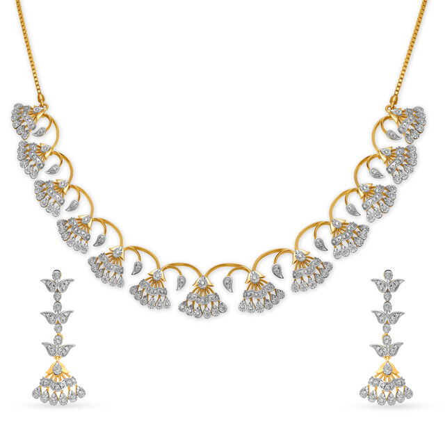 Tanishq Gold Necklace Set 