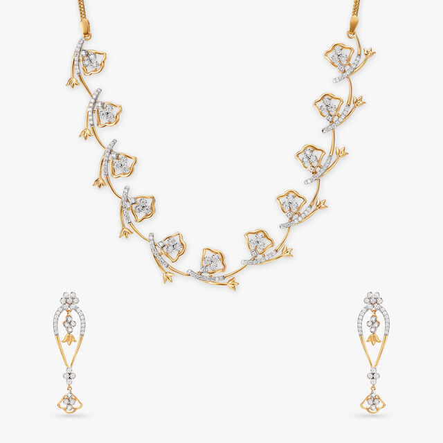 Tanishq Gold Necklace Set,,hi-res 