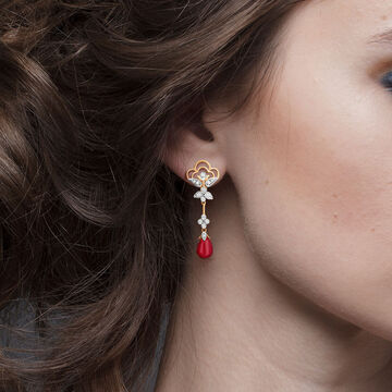 Charming Diamond Drop Earrings