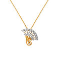 Blooming Tulip Diamond and Gold Pendant with Chain,,hi-res 