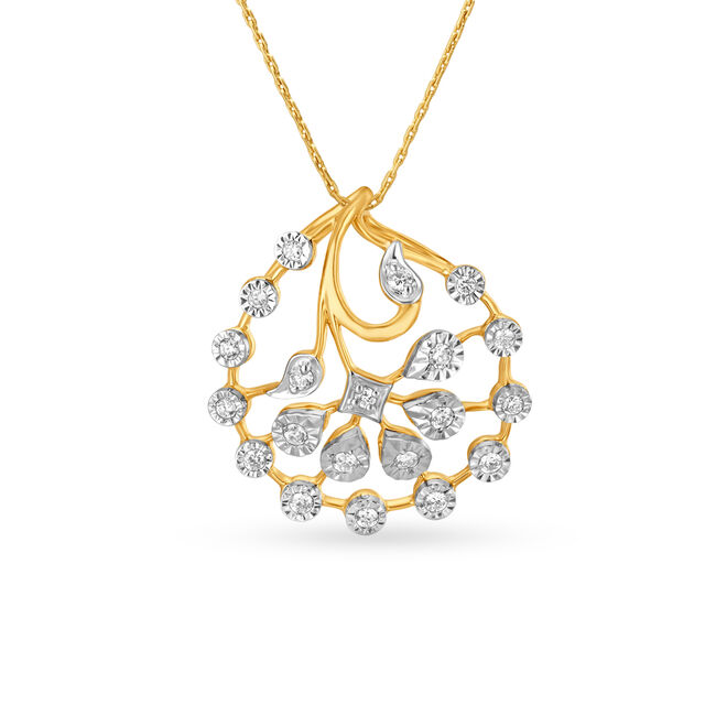 Gorgeous Floral Diamond Pendant,,hi-res 
